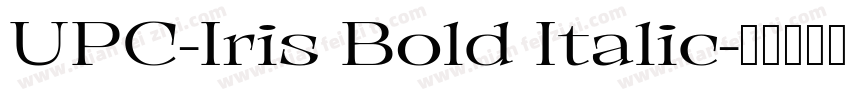 UPC-Iris Bold Italic字体转换